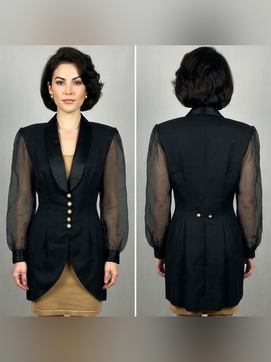 Cache Jackets & Blazers - Vintage Cache 9/10 Black Tailcoat 90s Goth Fairycore Steampunk Victorian Jacket